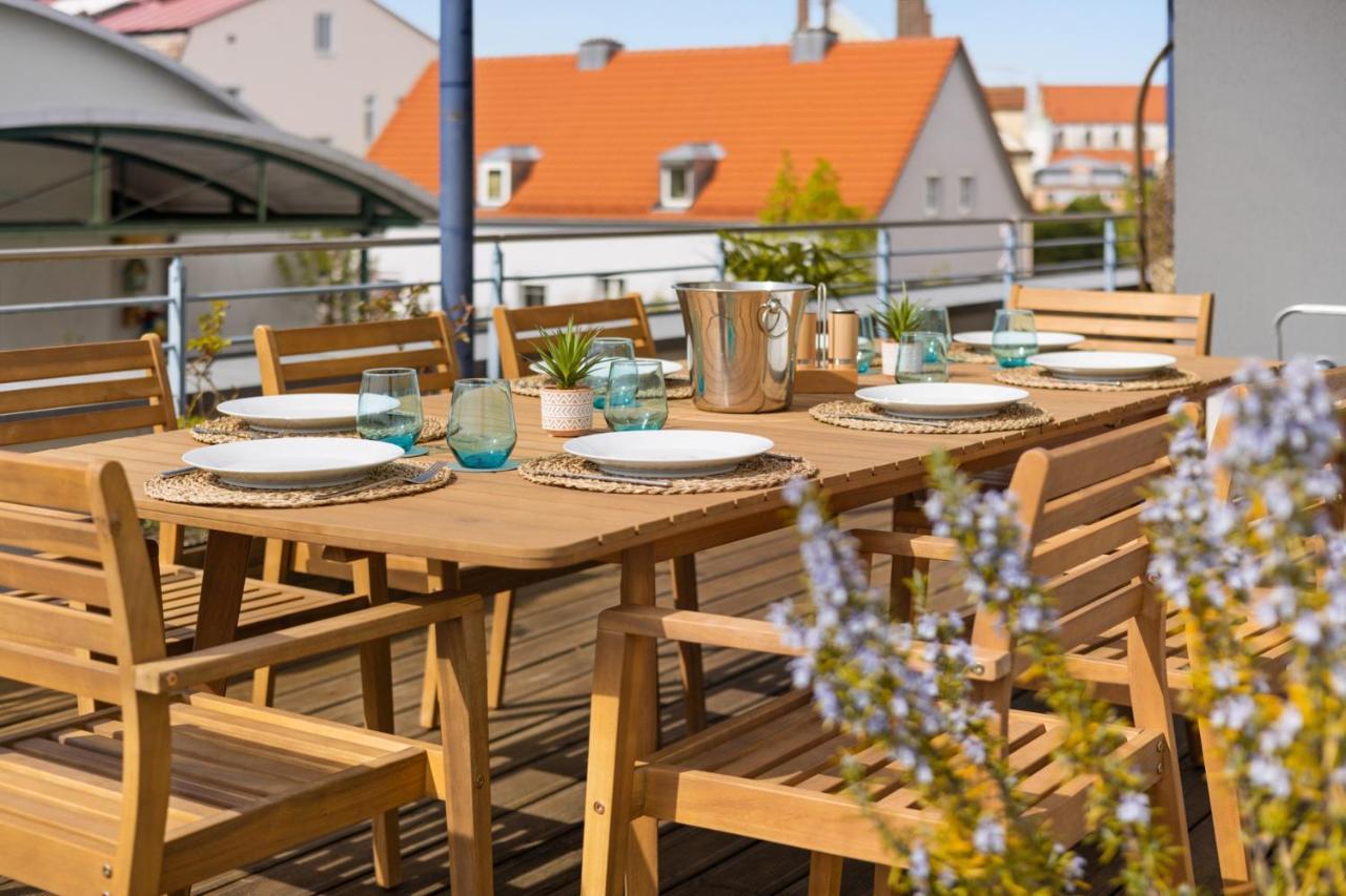 Arbio I Premium Penthouse Apartment Augsburg Exterior photo