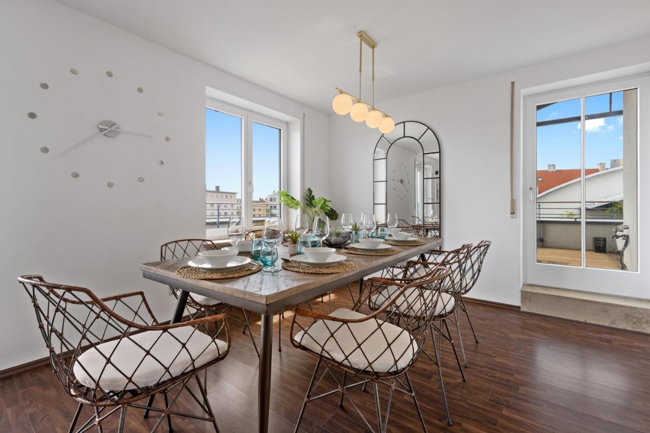 Arbio I Premium Penthouse Apartment Augsburg Exterior photo